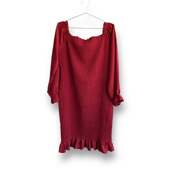 NWT Baltic Born Esther Smocked Midi Dress in Red Women's 3X Sexy Date Night - Picture 3 of 5